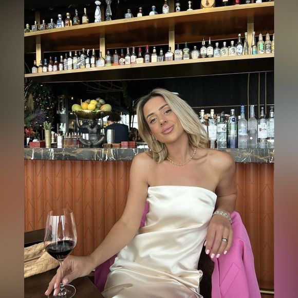 ZARA WOMAN NWT FW22 VANILLA SATIN EFFECT DRESS 8342/230/014 - Picture 11 of 14